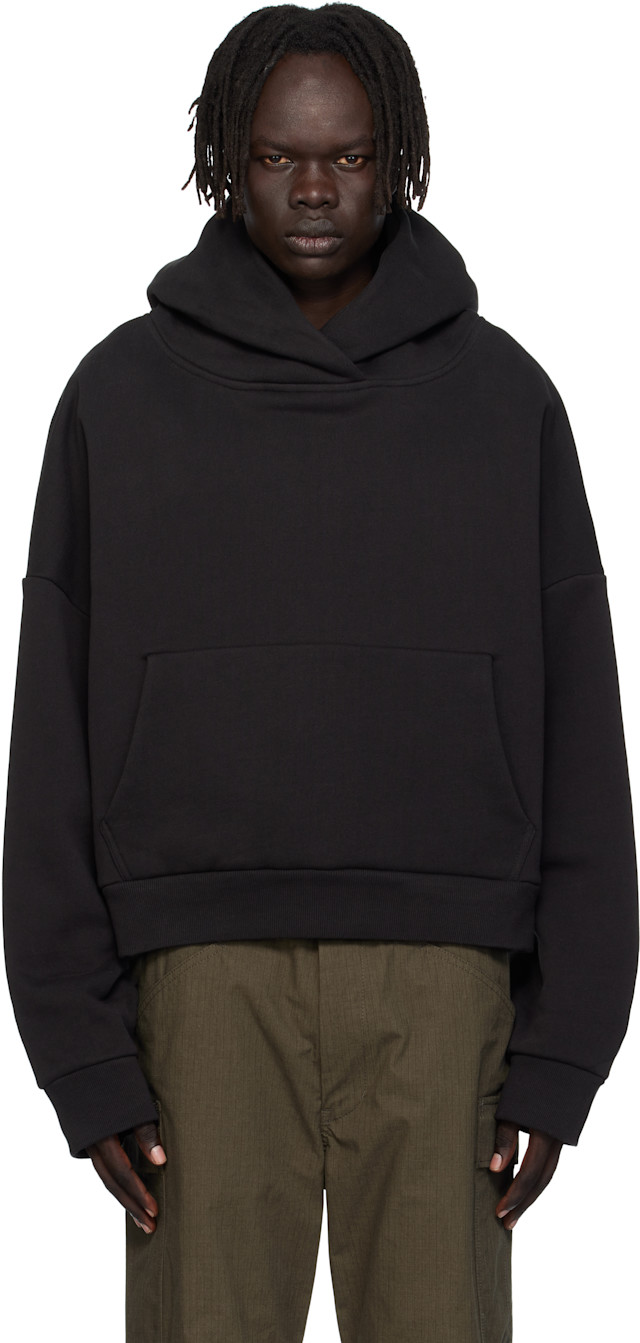 Entire Studios: Black Heavy Hoodie | SSENSE South Korea