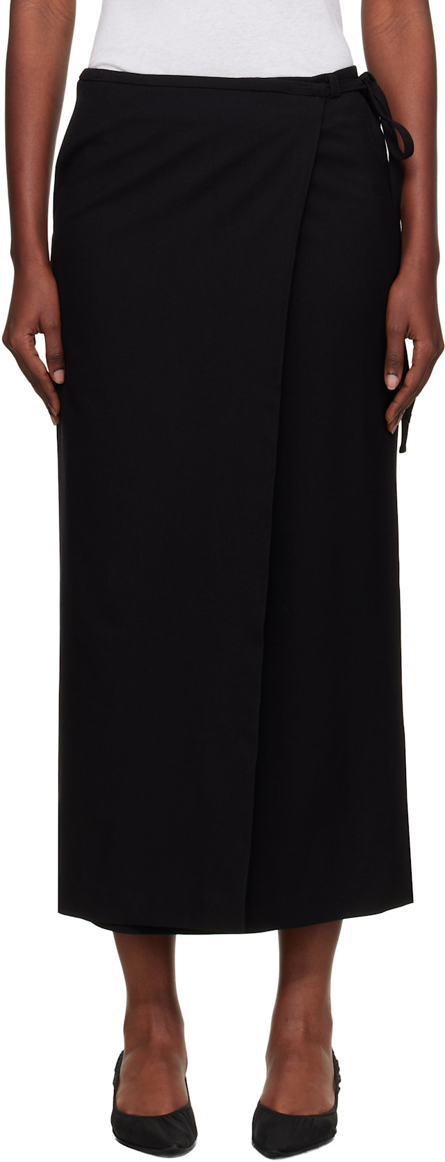 Dunst: Black Wrap Maxi Skirt | SSENSE
