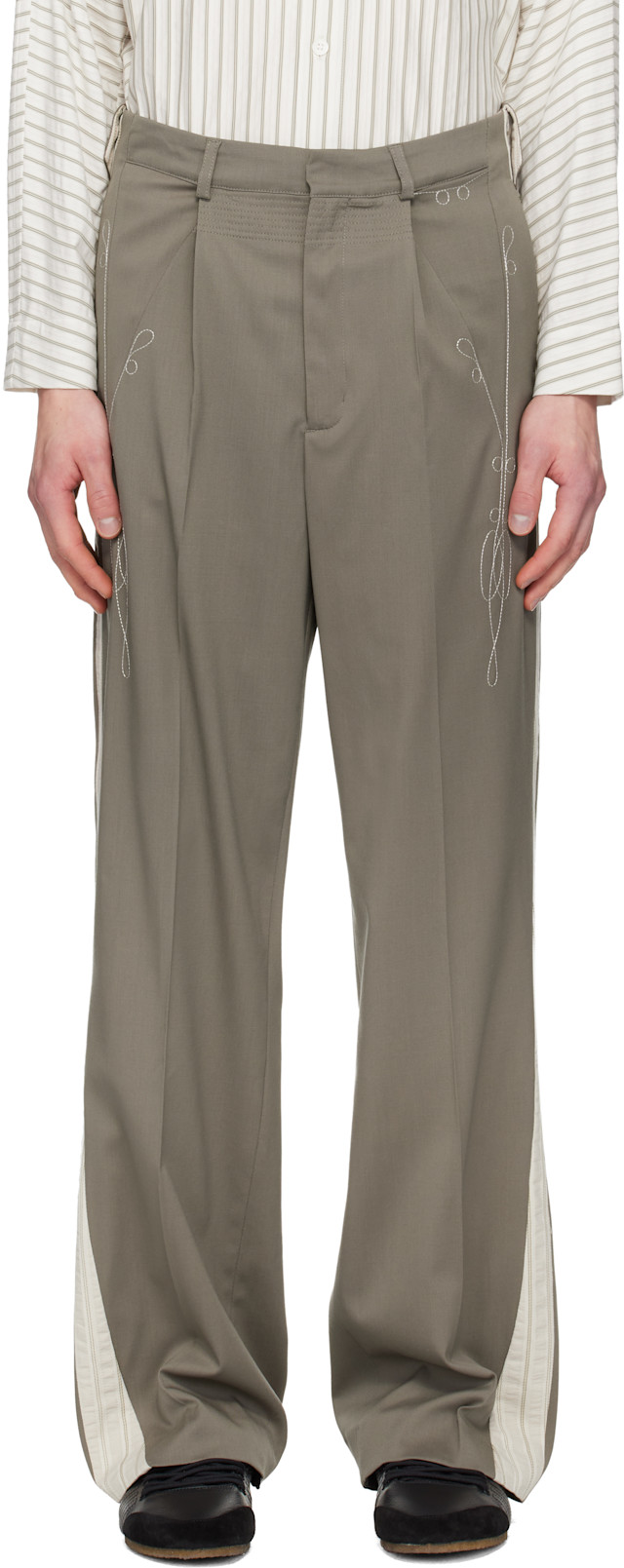 Kiko Kostadinov: Gray Kormos Military Trousers | SSENSE