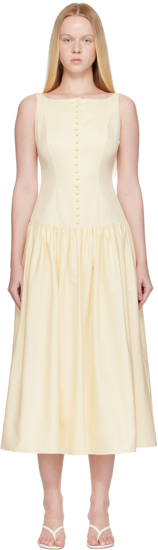 Mirror Palais: Yellow Kissing Booth Midi Dress | SSENSE Argentina