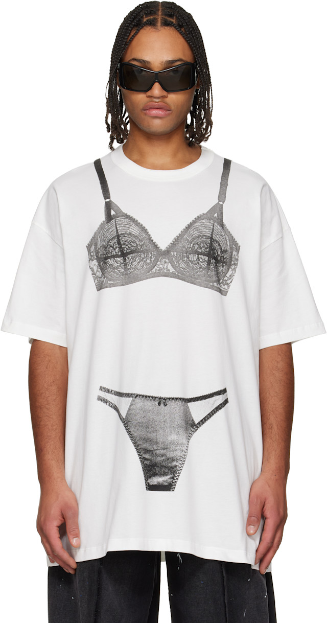 VAQUERA: ホワイト Lingerie ロング Tシャツ | SSENSE 日本