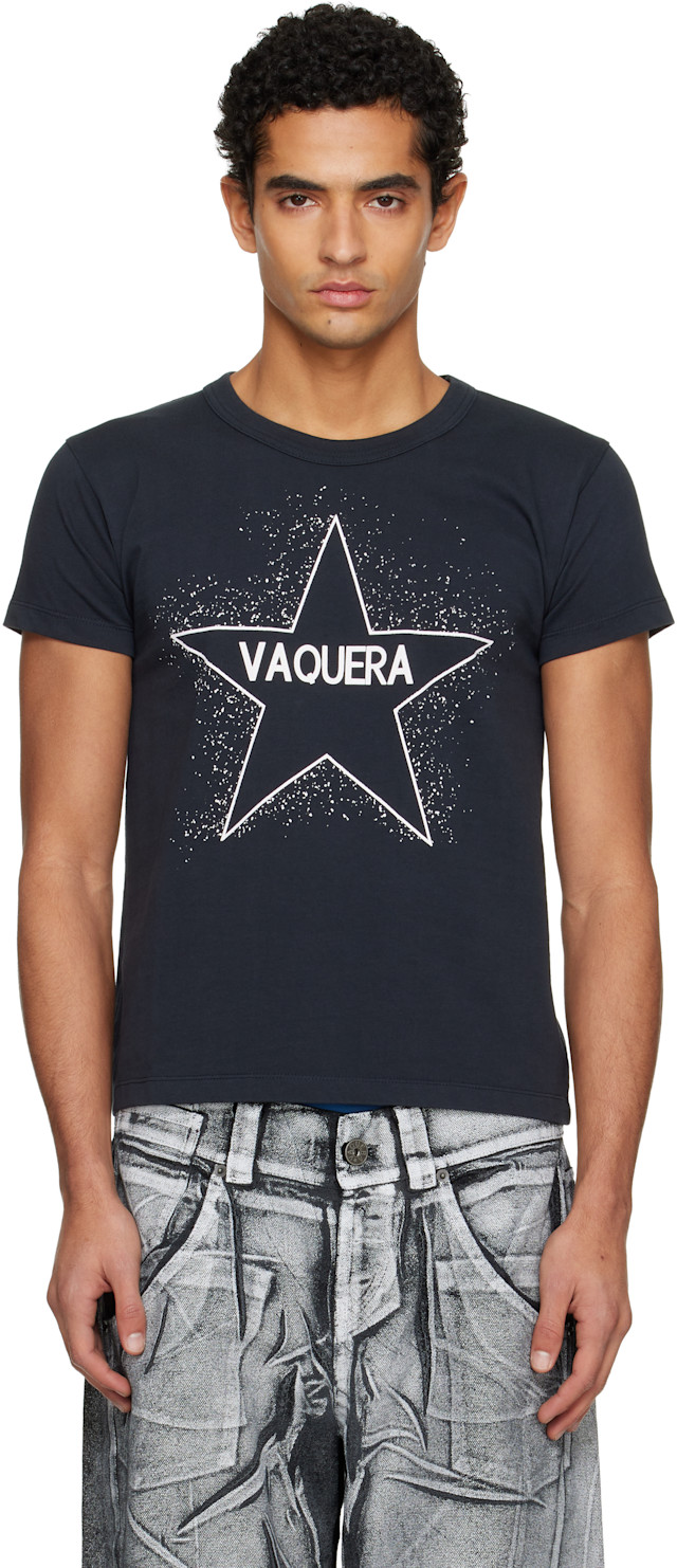 VAQUERA: Black 'Vaquera' Star T-shirt | SSENSE