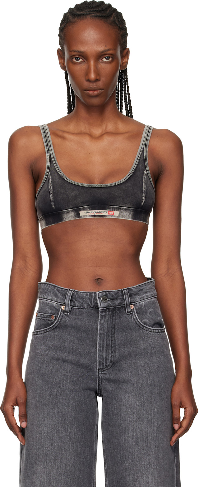 Diesel: Black Ariel-Dnm Bra | SSENSE