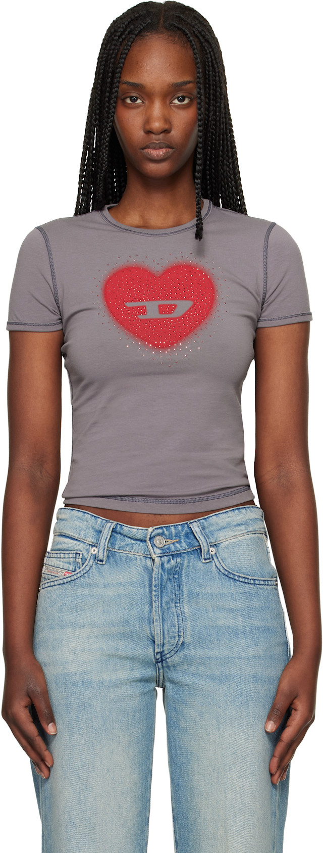 Diesel: Gray T-Uncuties-Long-S5 T-shirt | SSENSE Canada