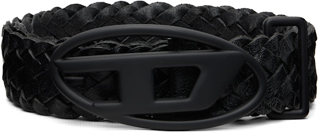 Diesel: Black B-1dr Braidered Belt | SSENSE