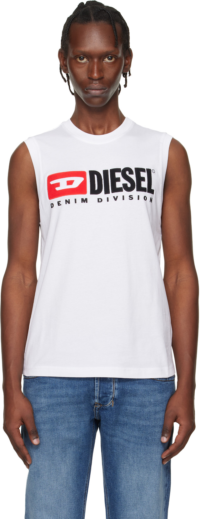 Diesel: White T-Isco-Div Tank Top | SSENSE