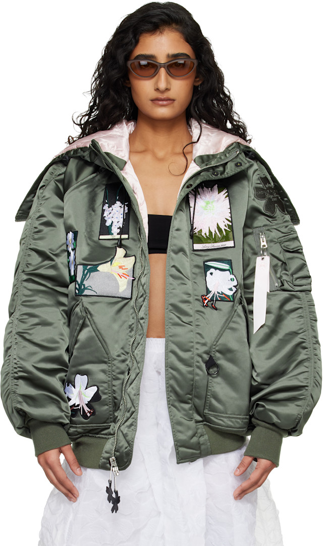 Cecilie Bahnsen: Alpha Industries x Cecilie Bahnsen グリーン N-2B