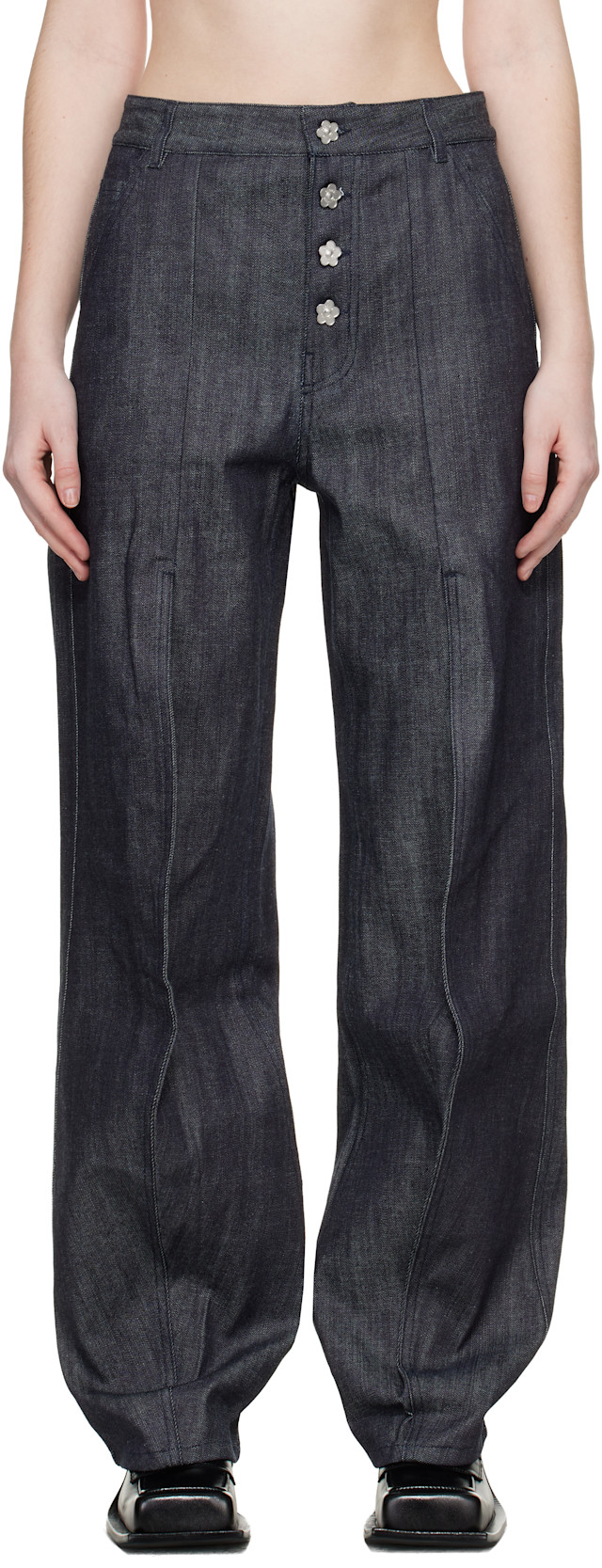 Cecilie Bahnsen: Navy CBcarmela Jeans | SSENSE