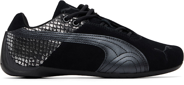 PUMA future CATブラック スニーカー PUMA: Black Future Cat Emboss Sneakers | SSENSE