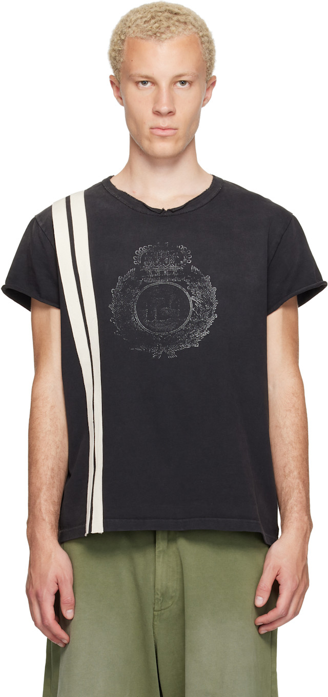 トップス Thermal Wappen Extra Big T-SHIRT Black 424-black-capped-thermal-t-