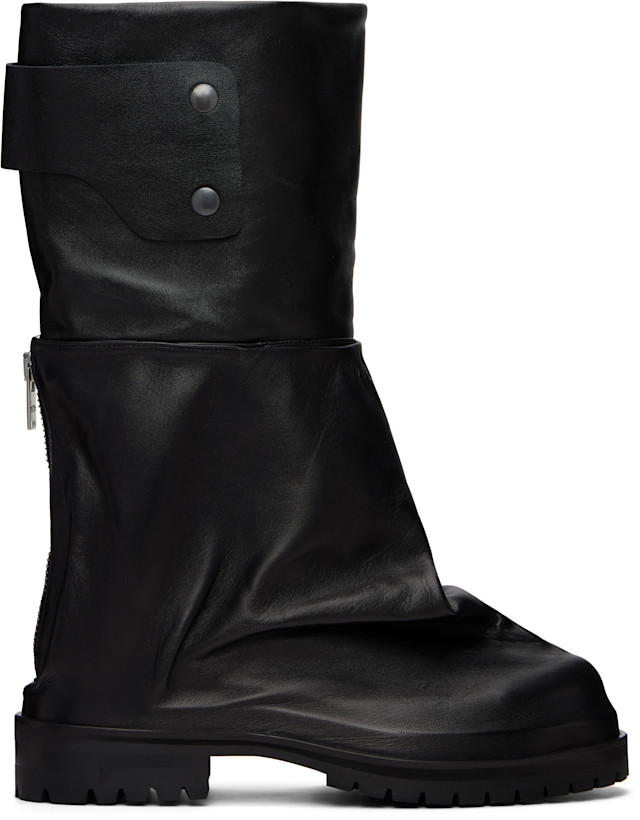 靴 424 DRAGONRIDER / BLK / 25 FW 424: Black Dragonrider Boots | SSENSE
