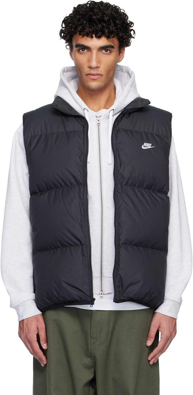 Nike: ブラック Nike Sportswear Club Therma-FIT ダウンベスト