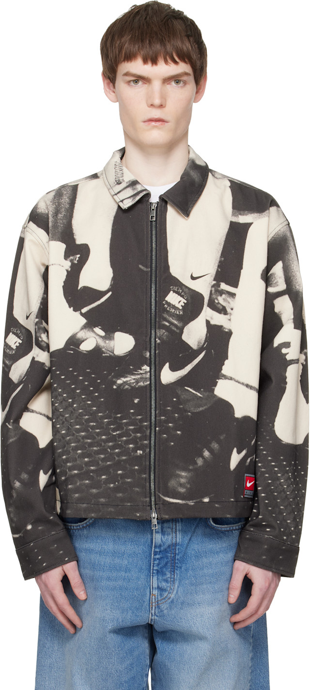 Nike: ブラック＆ホワイト 'Nike Life' Field Sport ジャケット