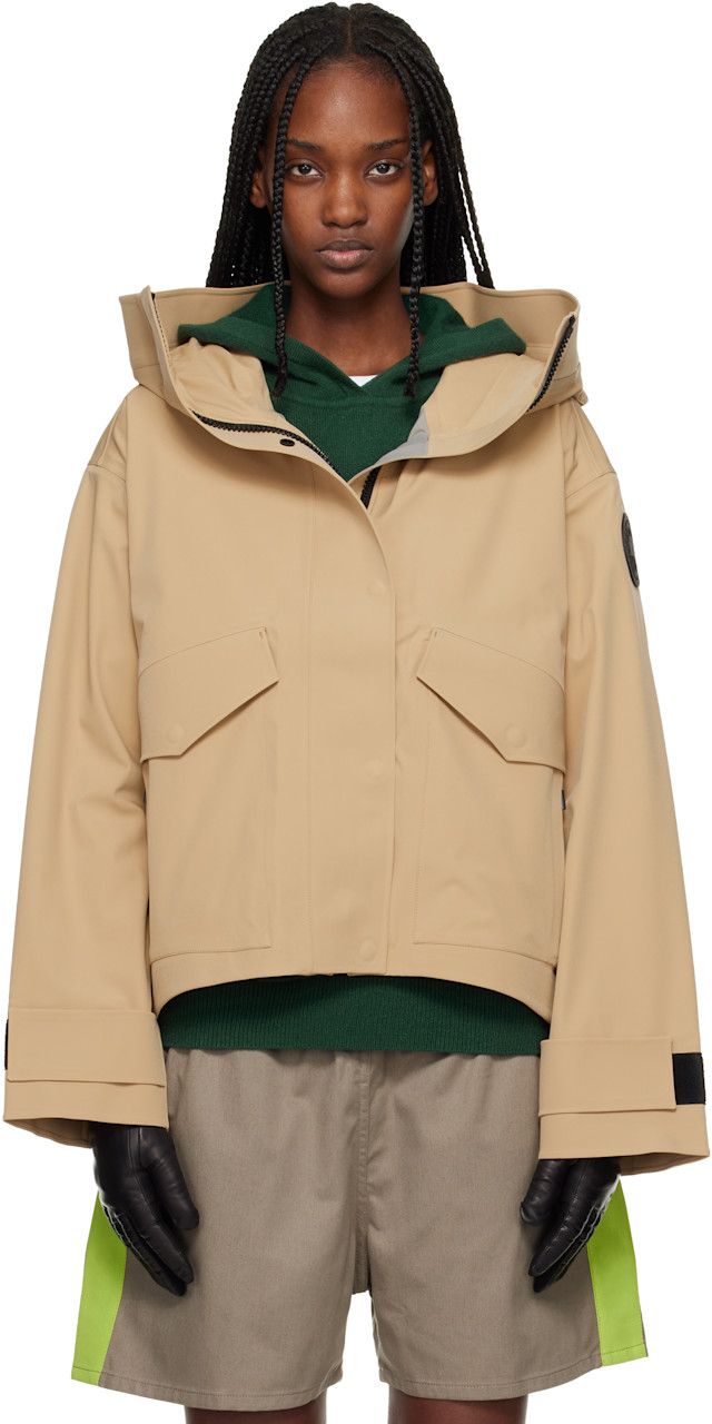 Canada Goose: Beige 'Black Label' Tofino Rain Jacket | SSENSE Canada