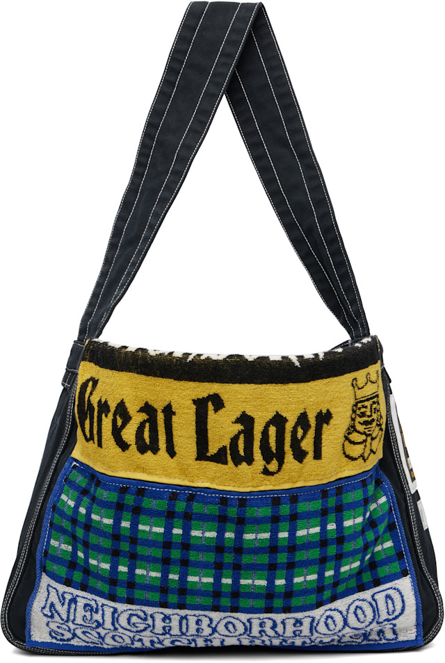 Neighborhood: Black Newspaper Mod Bag | SSENSE Taiwan