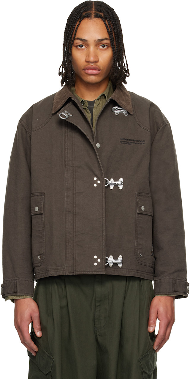 ジャケット・アウター neighborhood fireman jacket XL Neighborhood: Khaki Fireman Jacket | SSENSE