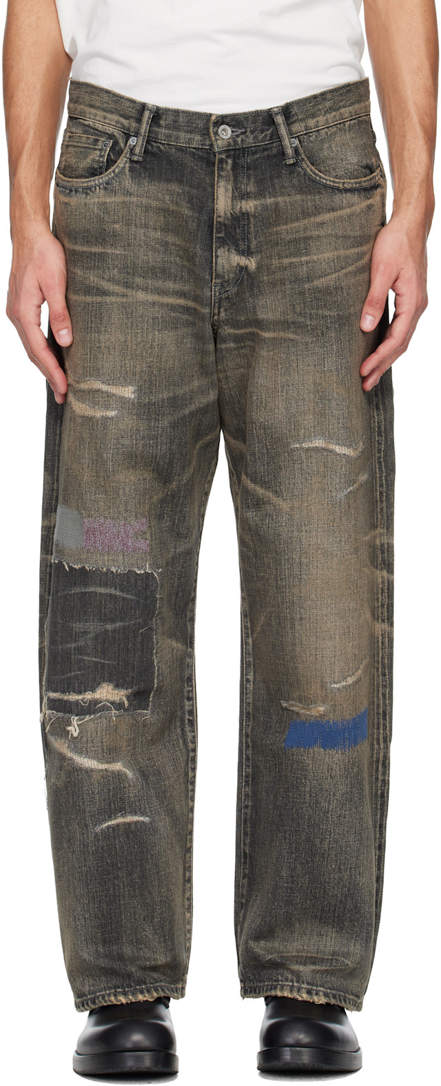 Neighborhood: Black DP Wide Jeans | SSENSE