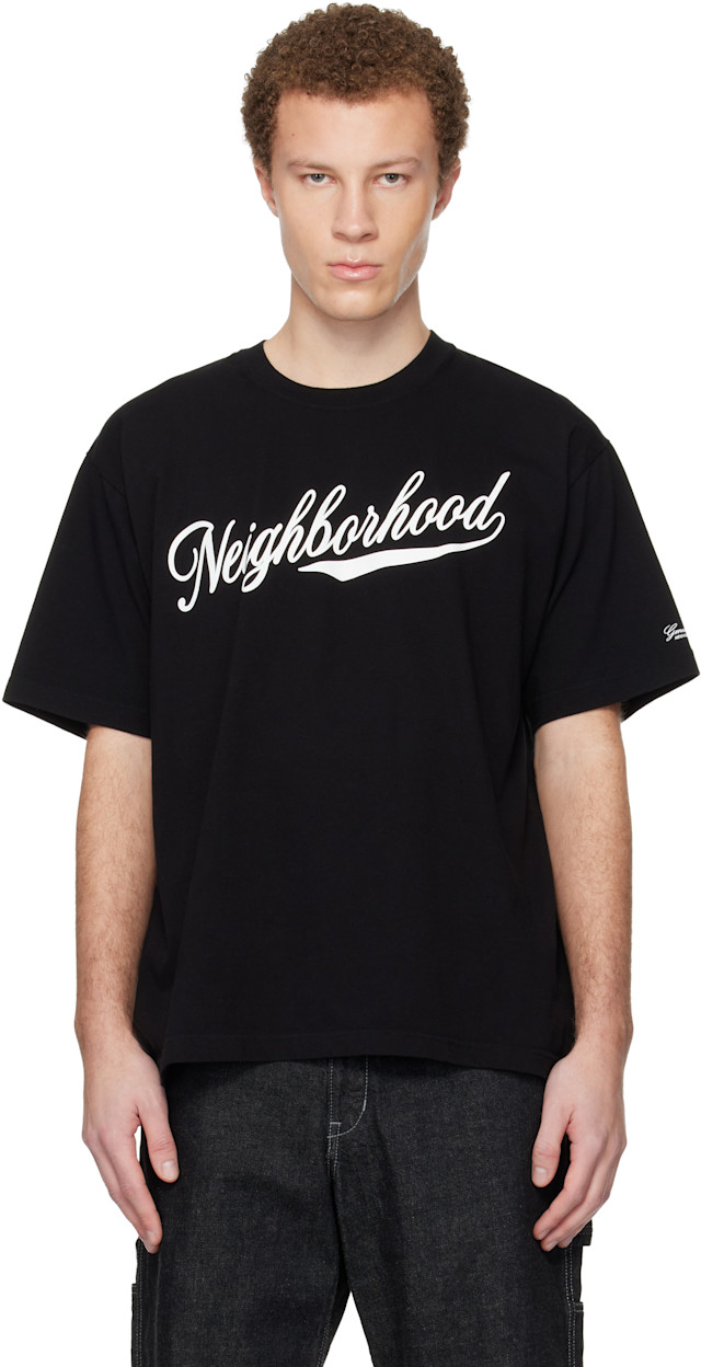 Neighborhood: ブラック Neighborhood SS Tシャツ | SSENSE 日本
