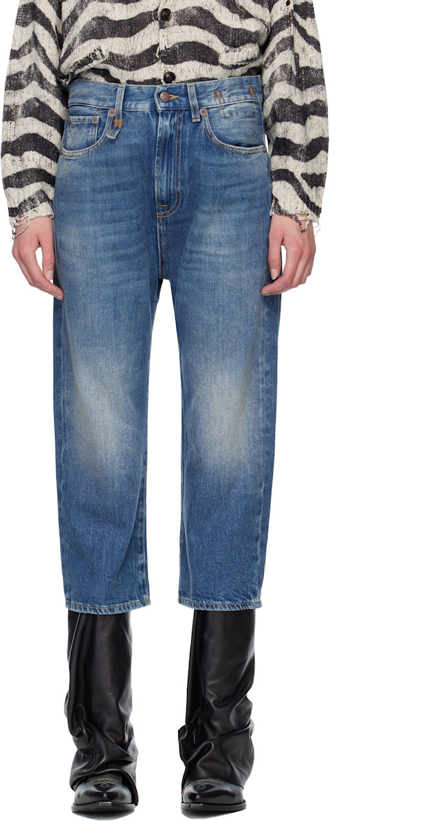 R13: Blue Tailored Drop Jeans | SSENSE