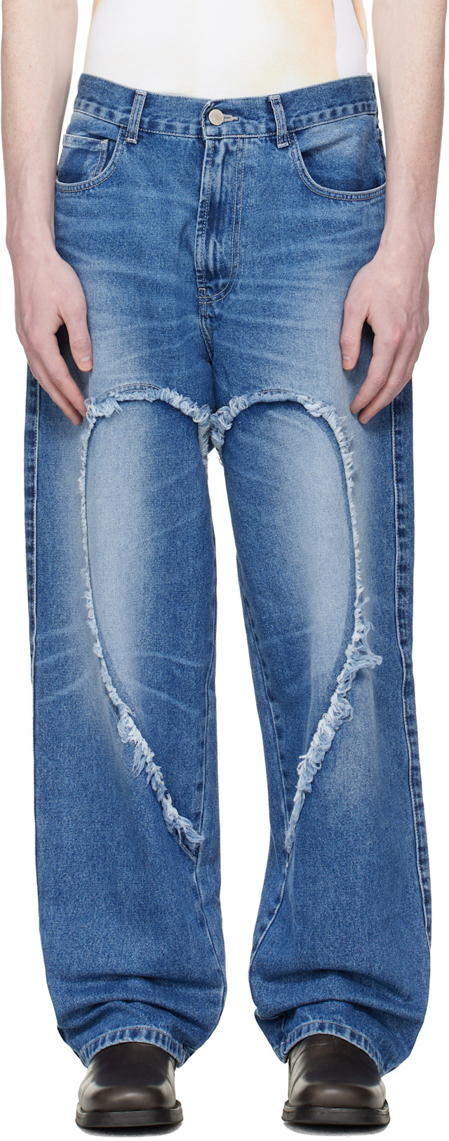 Carne Bollente: Blue 'Love Pants Gone Wild' Jeans | SSENSE