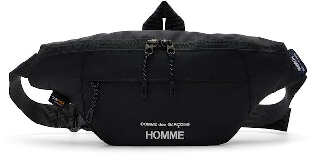 Comme des Garçons Homme: Black Cordura Belt Bag | SSENSE