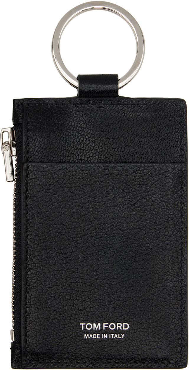 TOM FORD: ブラック Zipped Keyring カードケース | SSENSE 日本