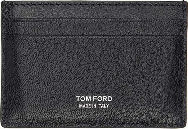 TOM FORD ブラック カフリンクス ケース付き TOM FORD: ブラック Elongated T Line Classic カードケース | SSENSE 日本