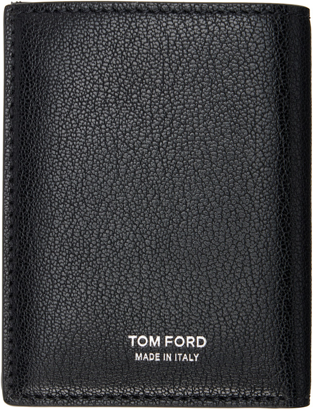 TOM FORD: Black Elongated T Line Folding Card Holder | SSENSE
