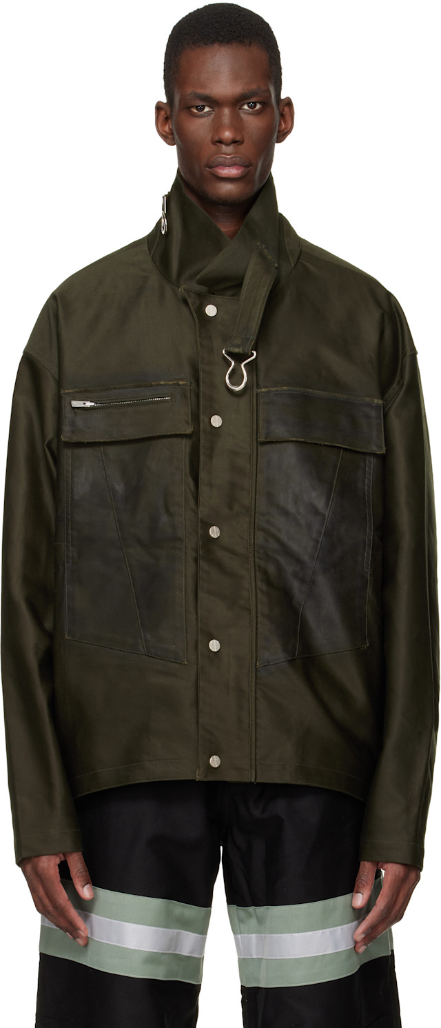 ジャケット・アウター FFFPOSTALSERVICE jacket FFFPOSTALSERVICE: Khaki FF Bunker Jacket | SSENSE
