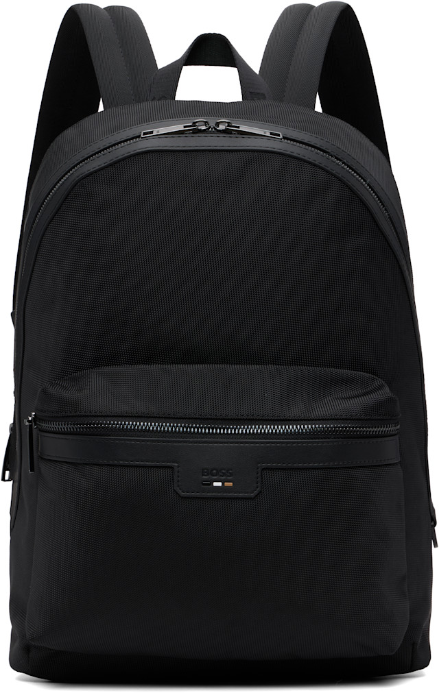 BOSS: Black Signature Trims Structured Backpack | SSENSE