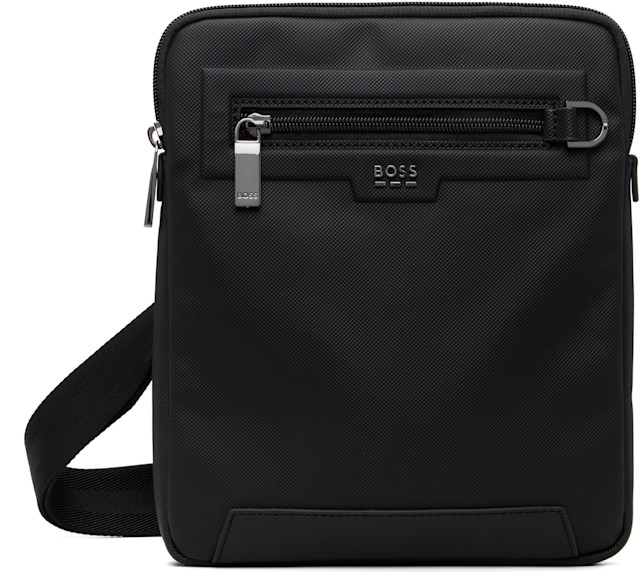 小物 BOSS BOSS: Black Logo Hardware Pouch | SSENSE