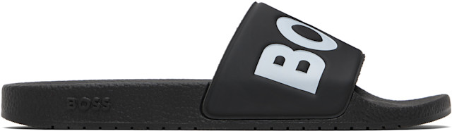 NEW Hugo BOSS NBA Logo Slides Sandals Casual Made in Italy Black Size 45‎ US 12 NEW Hugo BOSS NBA Logo Slides Sandals‎ Casual Made in Italy  main image 4