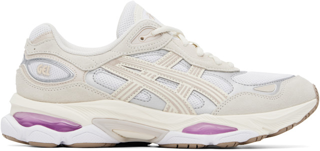 ASICS: Off-White & Pink Gel-NYC 2.0 Sneakers | SSENSE