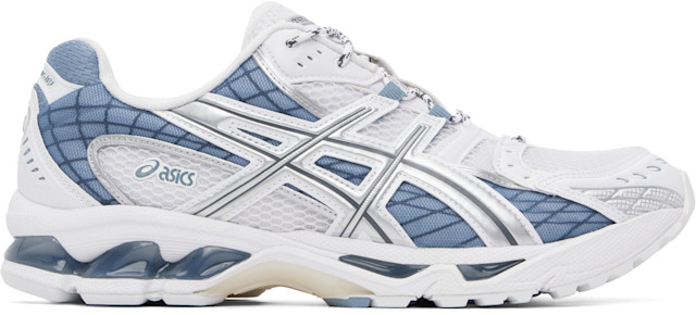 asics スニーカー ホワイト/ブルー ASICS: White & Blue Gel-Nimbus 10.1 Sneakers | SSENSE