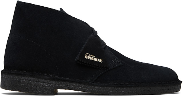 Clarks Originals: Black Suede Desert Boots | SSENSE display picture 2
