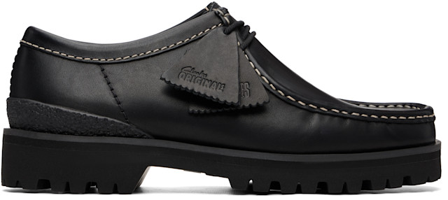 靴 CLARKS Walla Yukoner Clarks Originals: Black Walla Yukoner Derbys | SSENSE