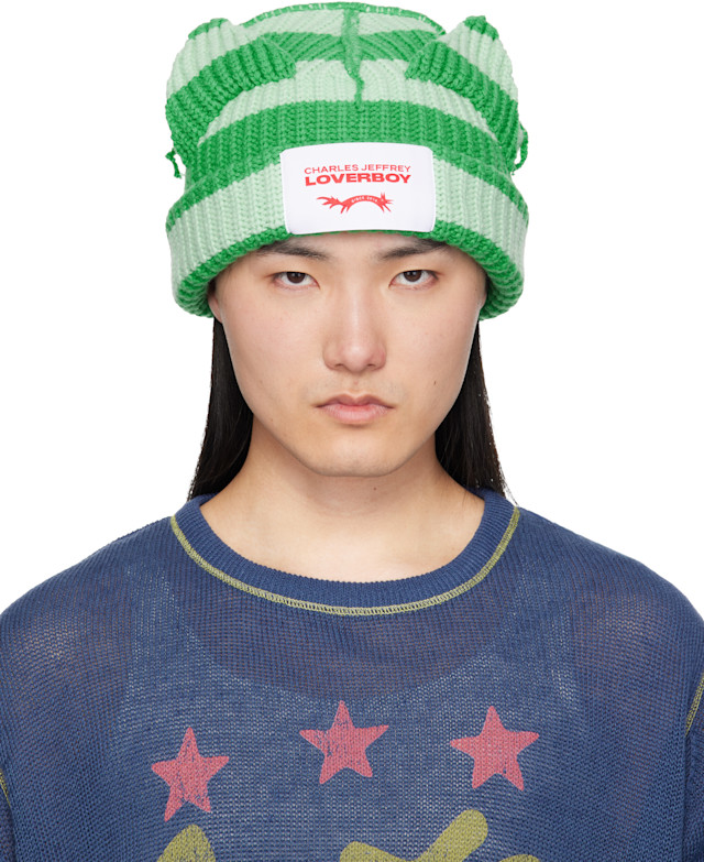 Charles Jeffrey LOVERBOY: グリーン Chunky Ears ビーニー | SSENSE 日本