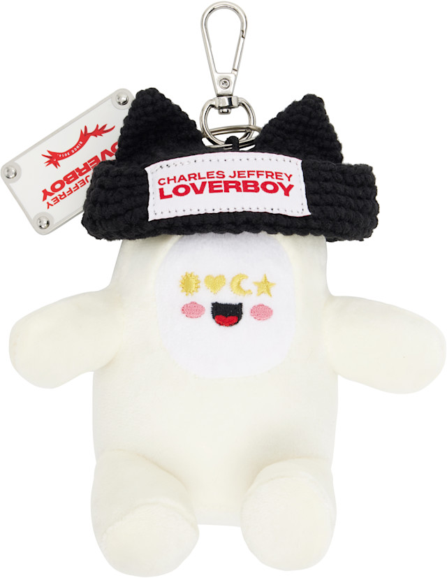 Charles Jeffrey LOVERBOY: ホワイト 'Gromlin' ぬいぐるみ バッグ