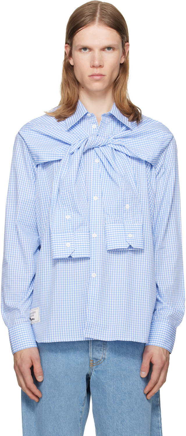 Charles Jeffrey LOVERBOY: Blue Hold Me Shirt | SSENSE Canada