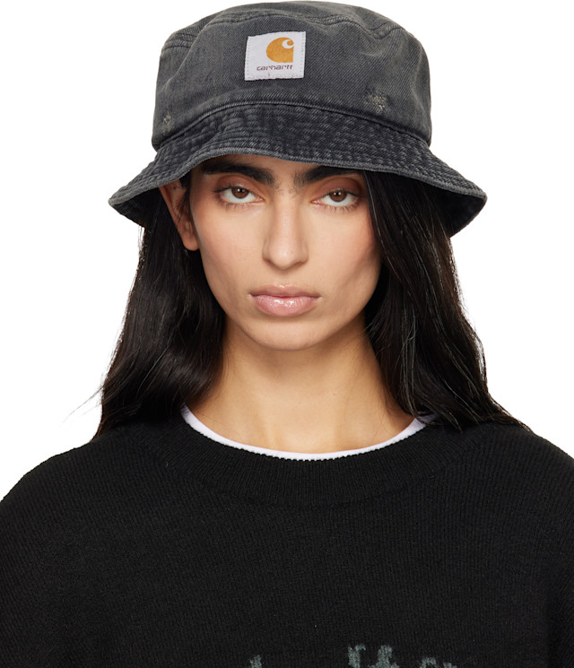 Carhartt Work In Progress: Black Aden Bucket Hat | SSENSE Spain