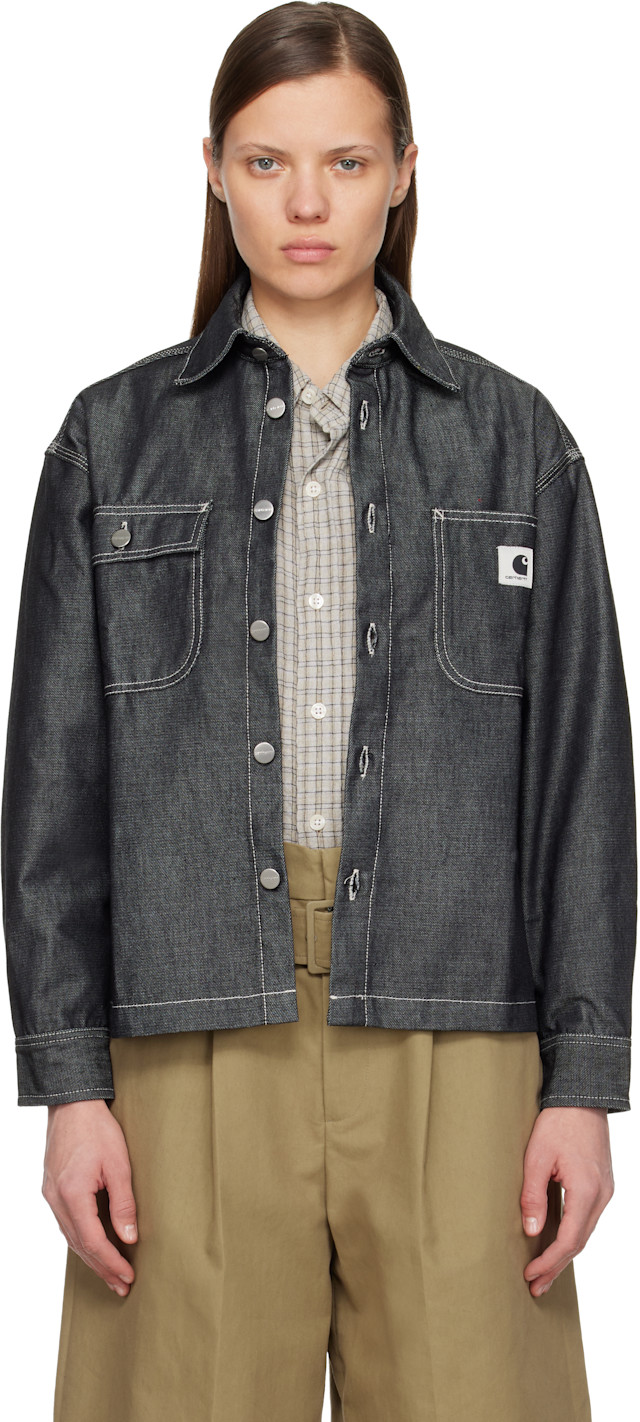 Carhartt Work In Progress: Gray Louis Denim Jacket | SSENSE