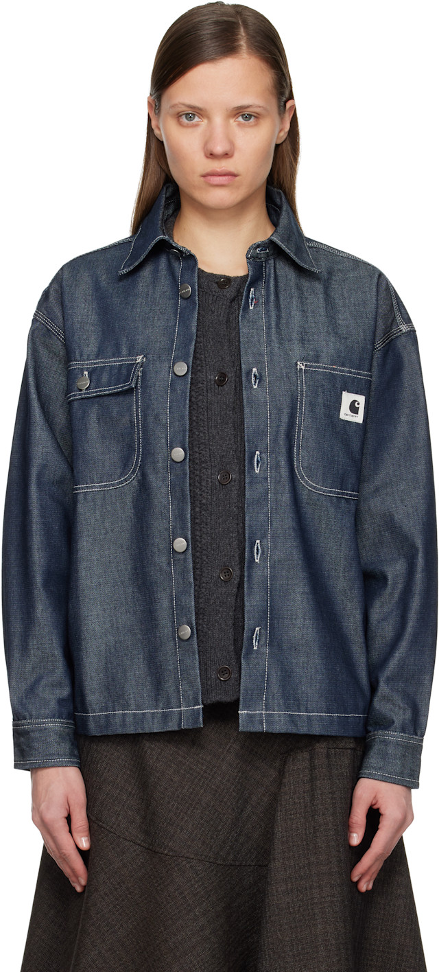 Carhartt Work In Progress: ブルー Louis デニムジャケット | SSENSE 日本