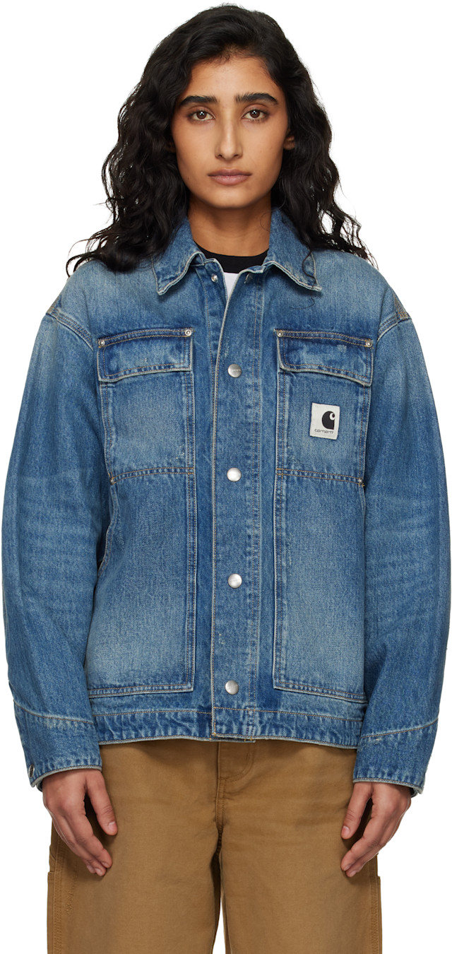 Carhartt Work In Progress: Blue OG Arctic Denim Jacket | SSENSE