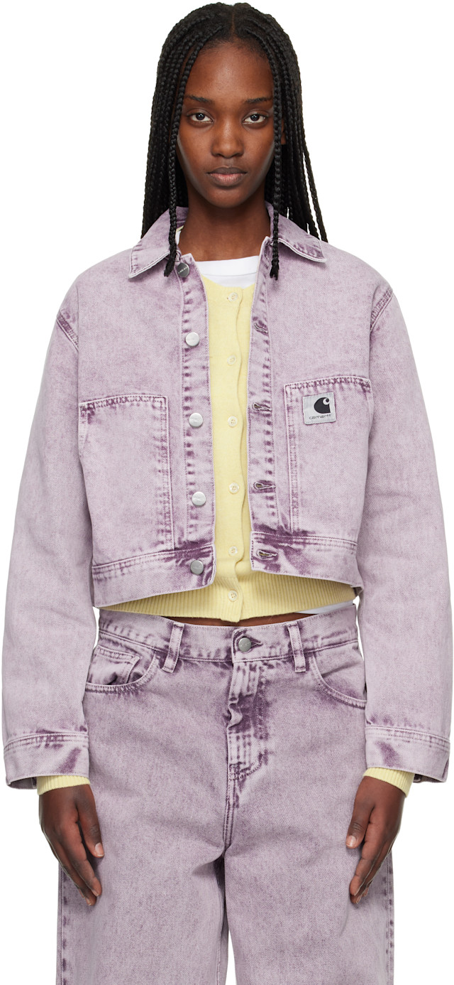 フ*可様 【希少パープル】CARHARTT FOR WONEN ジャケット ジッ Carhartt Work In Progress: Purple Arca Denim Jacket | SSENSE