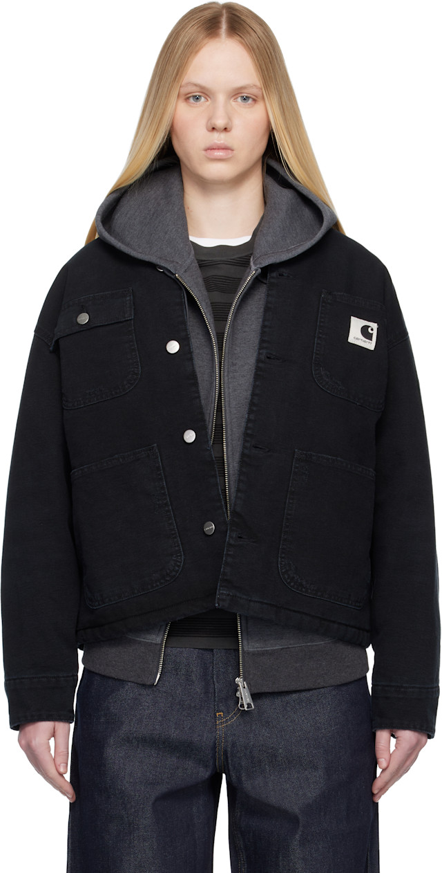 ジャケット・アウター Carhartt Michigan Chore Coa Carhartt Work In Progress: Black OG Michigan Chore Jacket | SSENSE