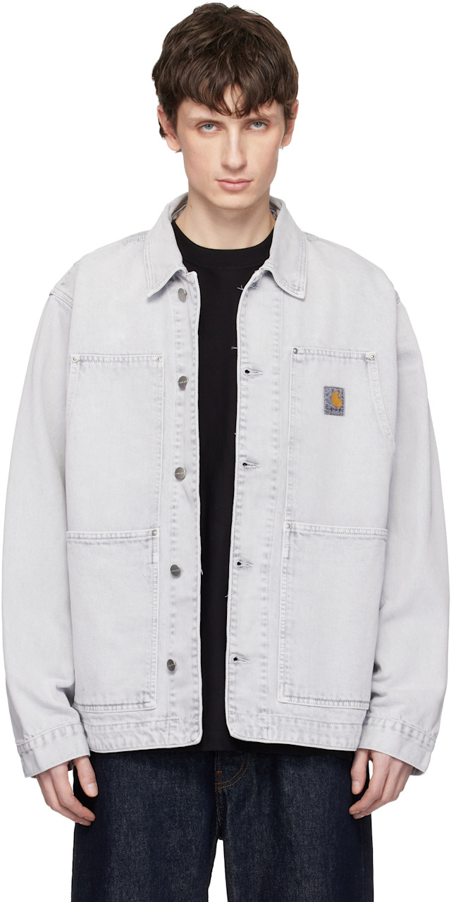 Carhartt Work In Progress: Gray OG Double Front Denim Jacket | SSENSE