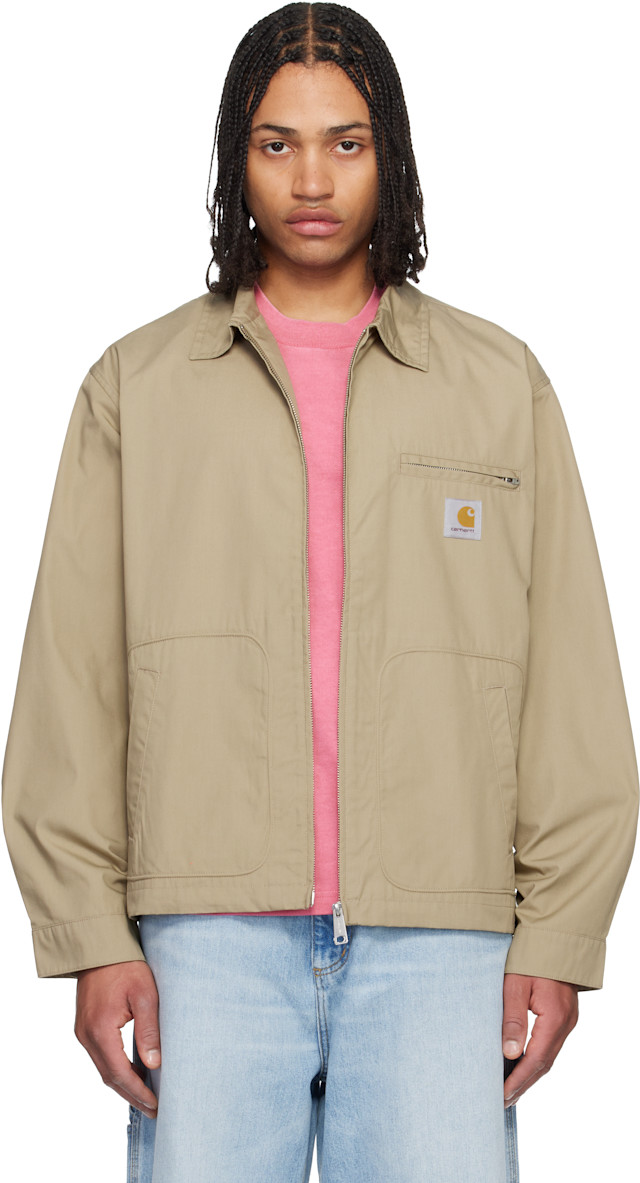 Carhartt Work In Progress: Beige Postal Jacket | SSENSE