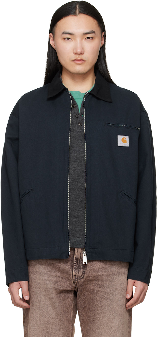 Carhartt Work In Progress: Navy OG Detroit Jacket | SSENSE
