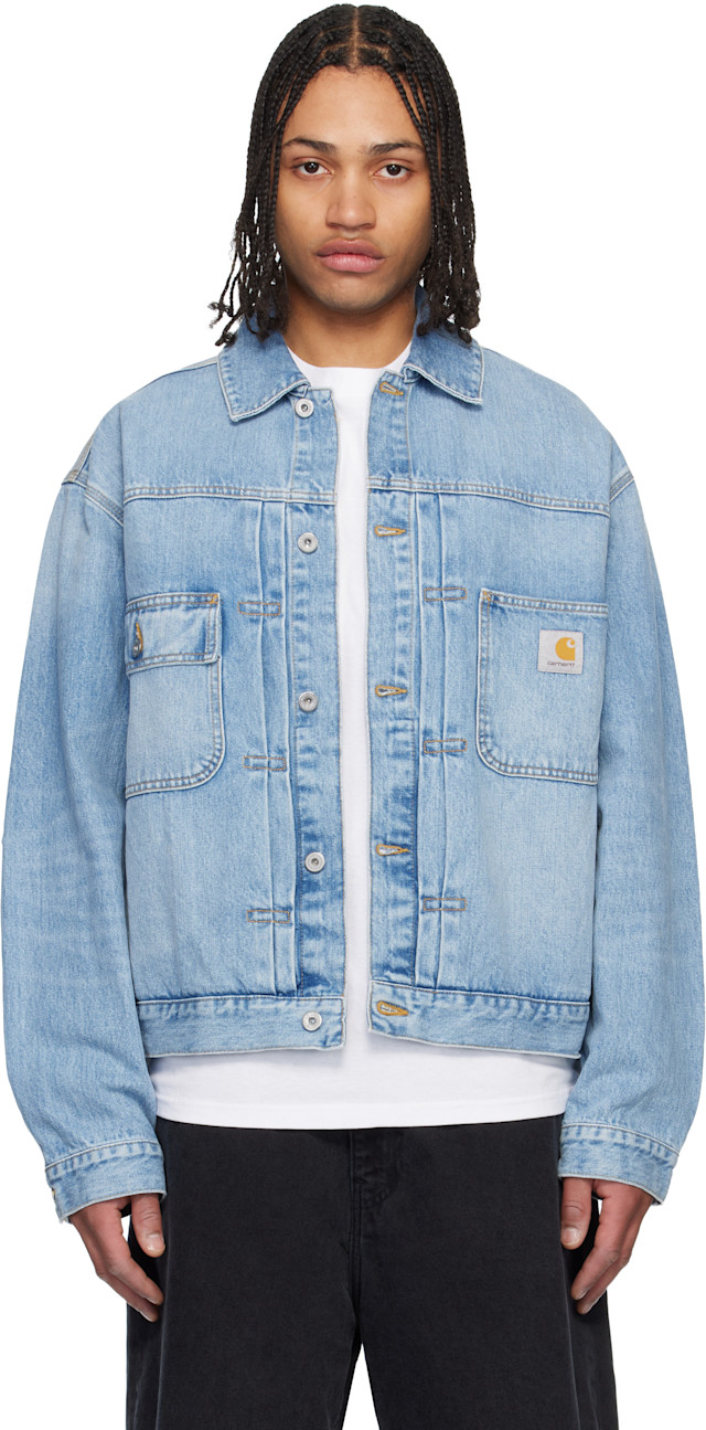 Carhartt Work In Progress: Blue Belmar Denim Jacket | SSENSE