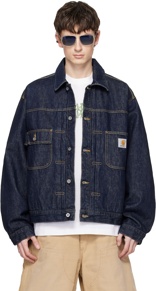 Carhartt Work In Progress: Blue Belmar Denim Jacket | SSENSE